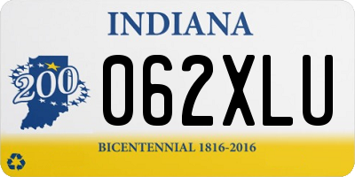IN license plate 062XLU