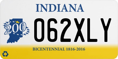 IN license plate 062XLY