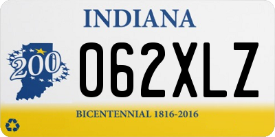 IN license plate 062XLZ