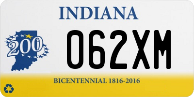 IN license plate 062XM