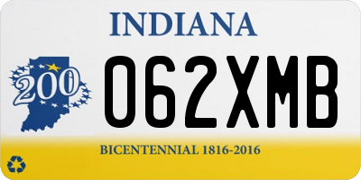 IN license plate 062XMB