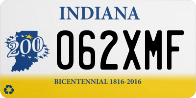 IN license plate 062XMF