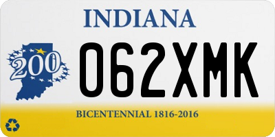 IN license plate 062XMK
