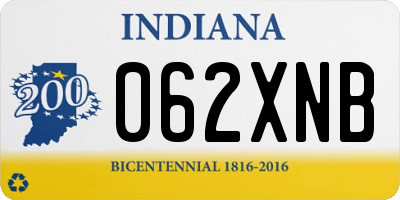 IN license plate 062XNB