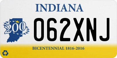 IN license plate 062XNJ