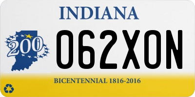 IN license plate 062XON