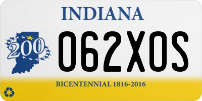 IN license plate 062XOS