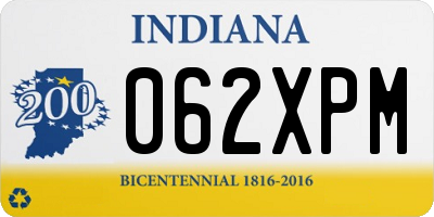 IN license plate 062XPM