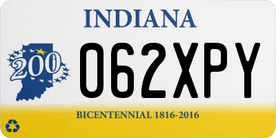 IN license plate 062XPY