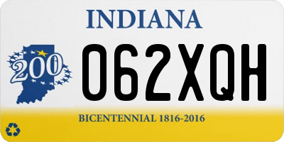 IN license plate 062XQH