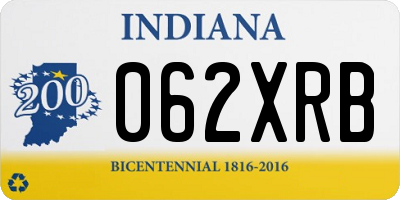 IN license plate 062XRB