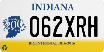 IN license plate 062XRH