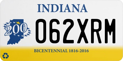 IN license plate 062XRM