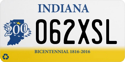 IN license plate 062XSL