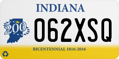 IN license plate 062XSQ