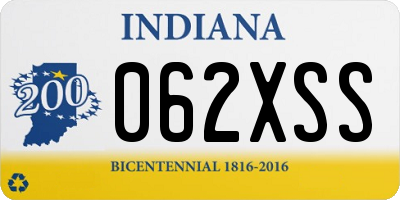 IN license plate 062XSS