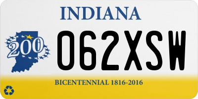 IN license plate 062XSW
