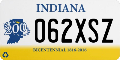 IN license plate 062XSZ