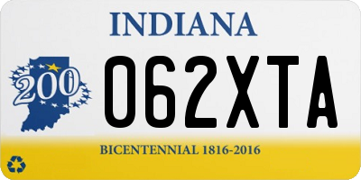 IN license plate 062XTA
