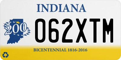IN license plate 062XTM