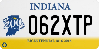IN license plate 062XTP
