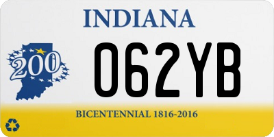 IN license plate 062YB