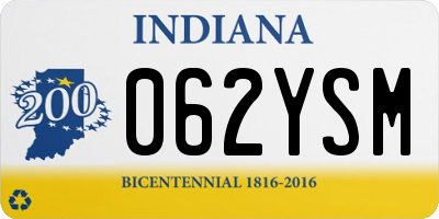 IN license plate 062YSM