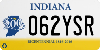 IN license plate 062YSR