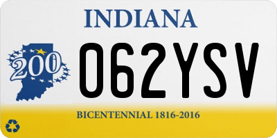 IN license plate 062YSV