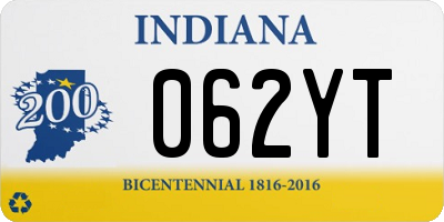 IN license plate 062YT