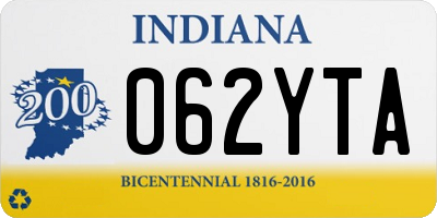 IN license plate 062YTA