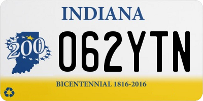 IN license plate 062YTN