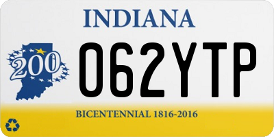 IN license plate 062YTP