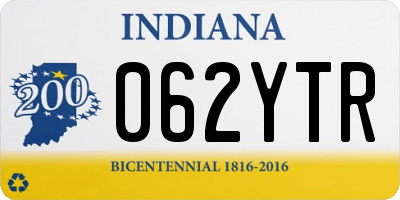 IN license plate 062YTR