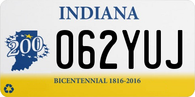 IN license plate 062YUJ
