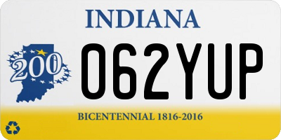 IN license plate 062YUP