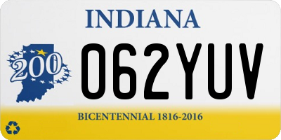 IN license plate 062YUV