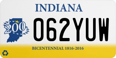 IN license plate 062YUW