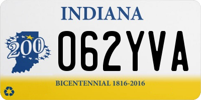 IN license plate 062YVA