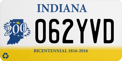 IN license plate 062YVD
