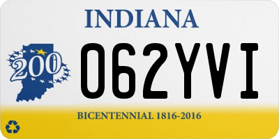 IN license plate 062YVI