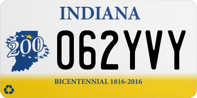 IN license plate 062YVY