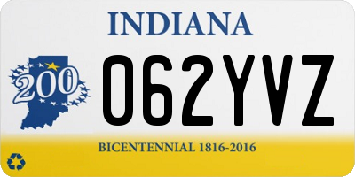 IN license plate 062YVZ