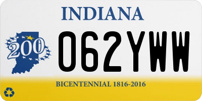 IN license plate 062YWW