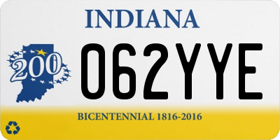 IN license plate 062YYE