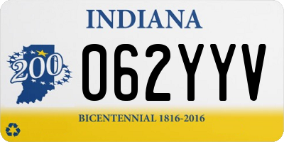 IN license plate 062YYV