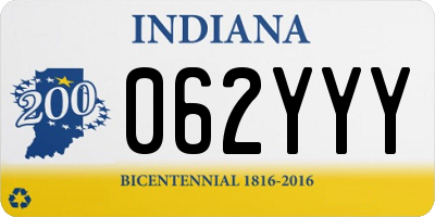 IN license plate 062YYY