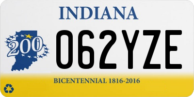 IN license plate 062YZE