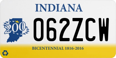 IN license plate 062ZCW