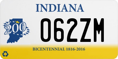 IN license plate 062ZM